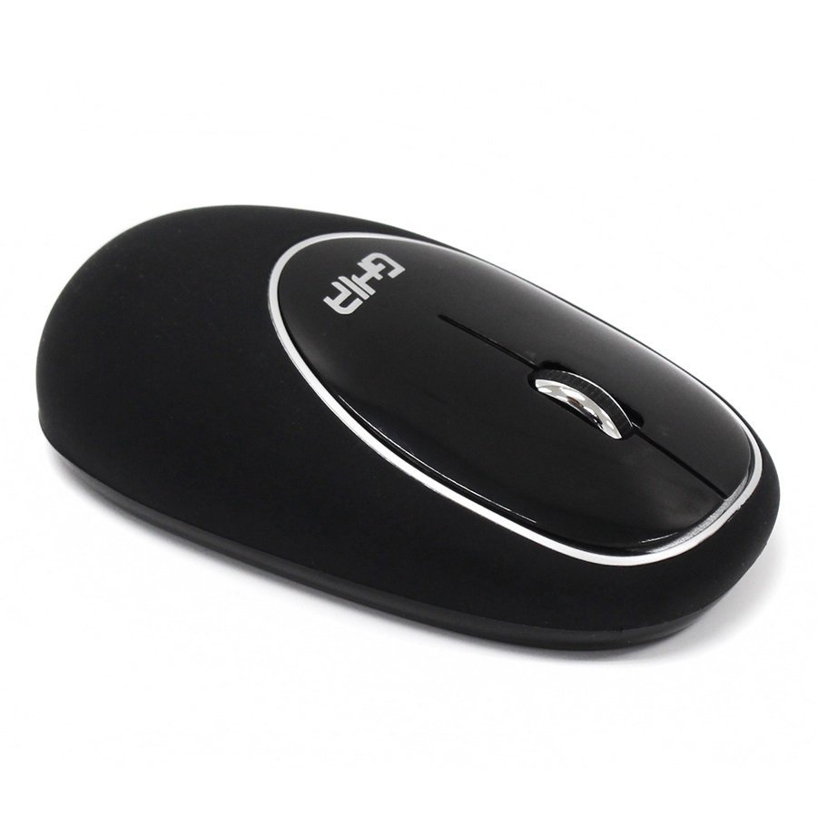 Mouse ergonomico de memory foam ghia negro inalambrico 1000 dpi usb pc laptop portatil raton