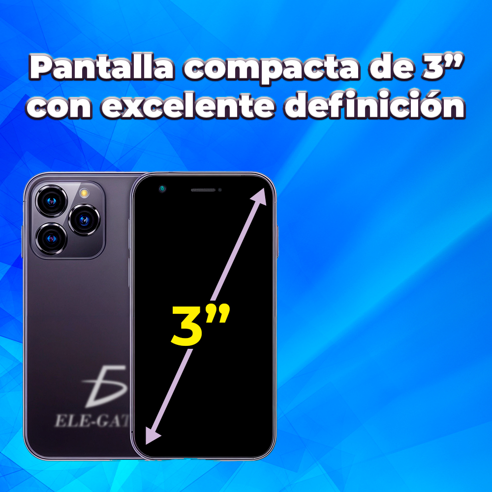 Smart phone mini con 2 ranuras Sim y Camara Trasera de 5 mega pixeles y Frontal de 2 MP