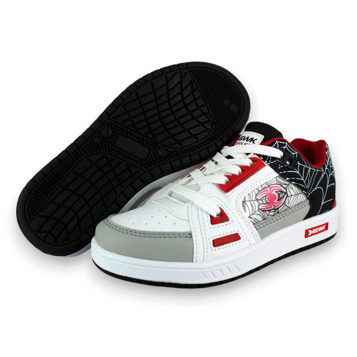 Tenis Casual Negro Rojo Infantil Rb7140 Newk