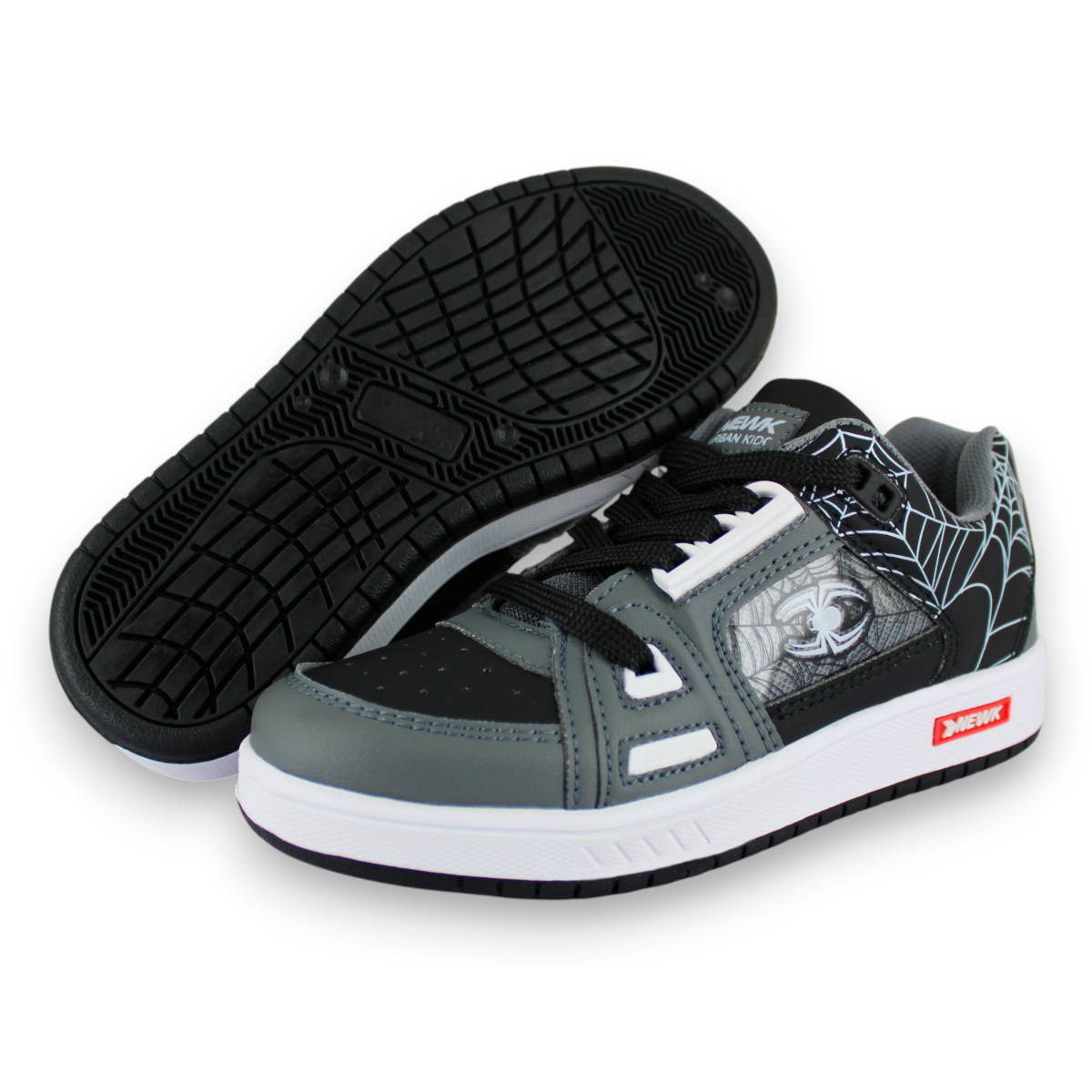 Tenis Casual Negro Gris Infantil Rb7140 Newk