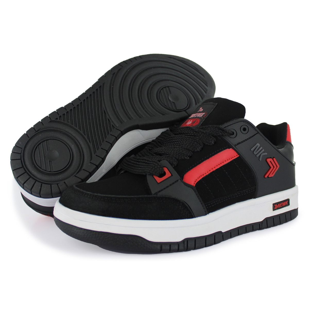 Tenis Casual Negro Rojo Hombre Glodunk Newk