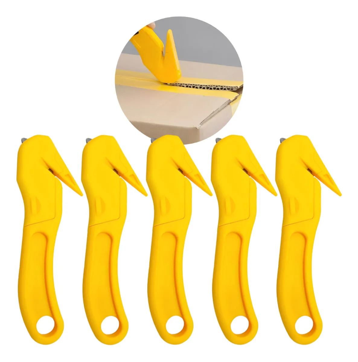 Cutter Pato Estilete Seguridad Fleje Corte Navaja Oculta 5pz