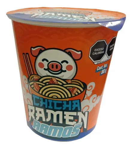 Chicha Ramen Ramos Noodles Chicharrón De Cerdo Clásica 6pz
