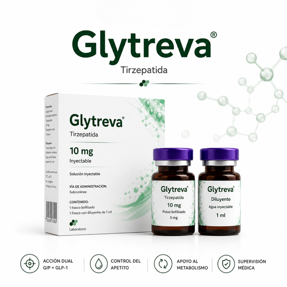 tirzepatide liofilizado Glytreva® Tirzepatida 5 mg | Tecnología de Última Generación