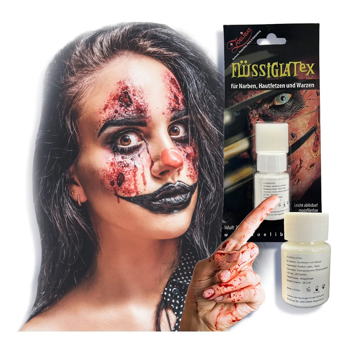 Látex Liquido Maquillaje Halloween Heridas Disfraz 28 Ml