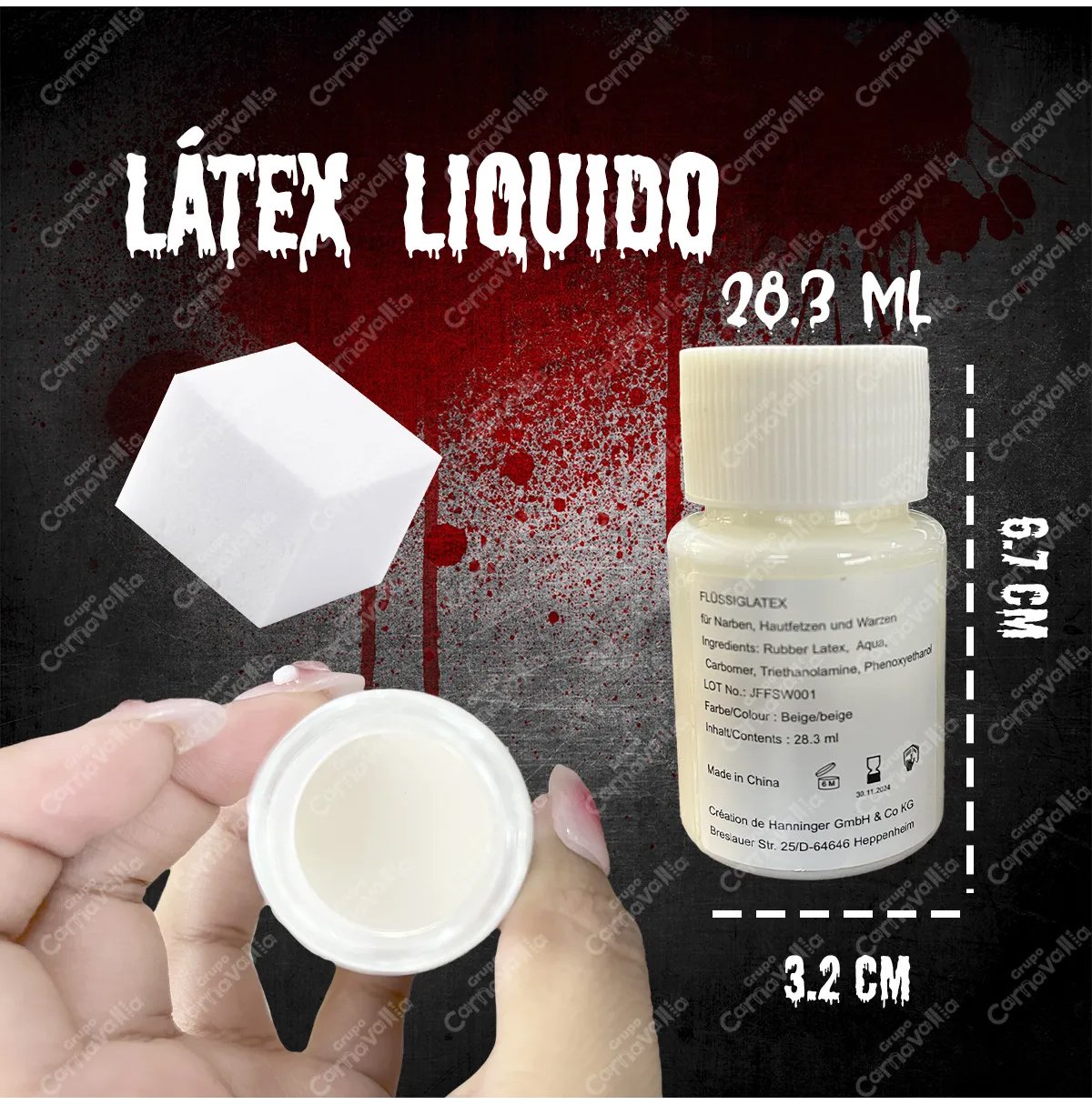 Látex Liquido Maquillaje Halloween Heridas Disfraz 28 Ml