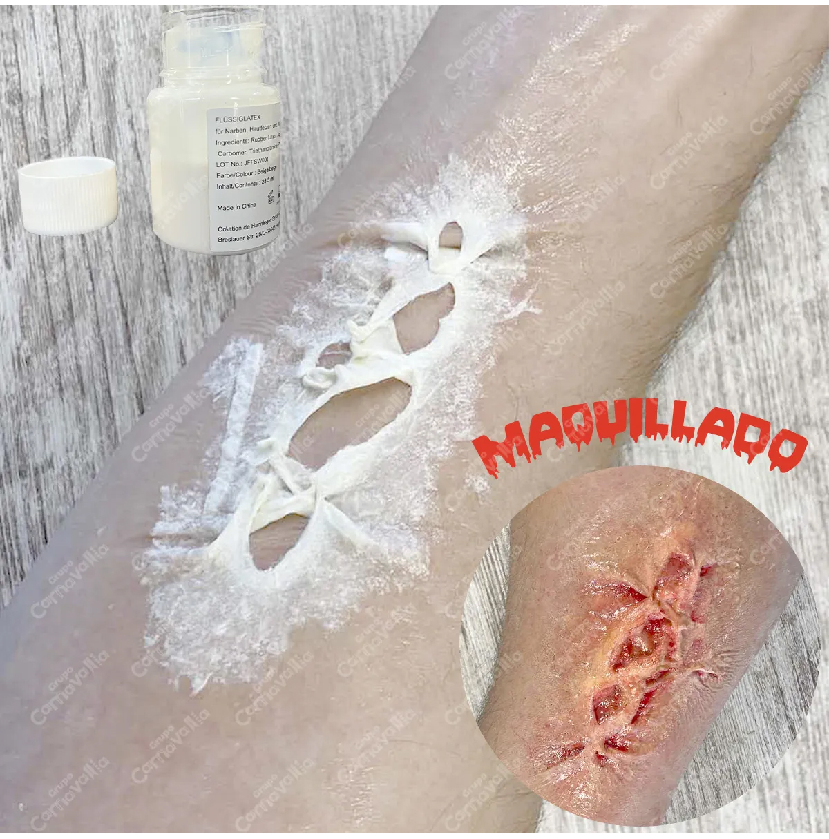 Látex Liquido Maquillaje Halloween Heridas Disfraz 28 Ml