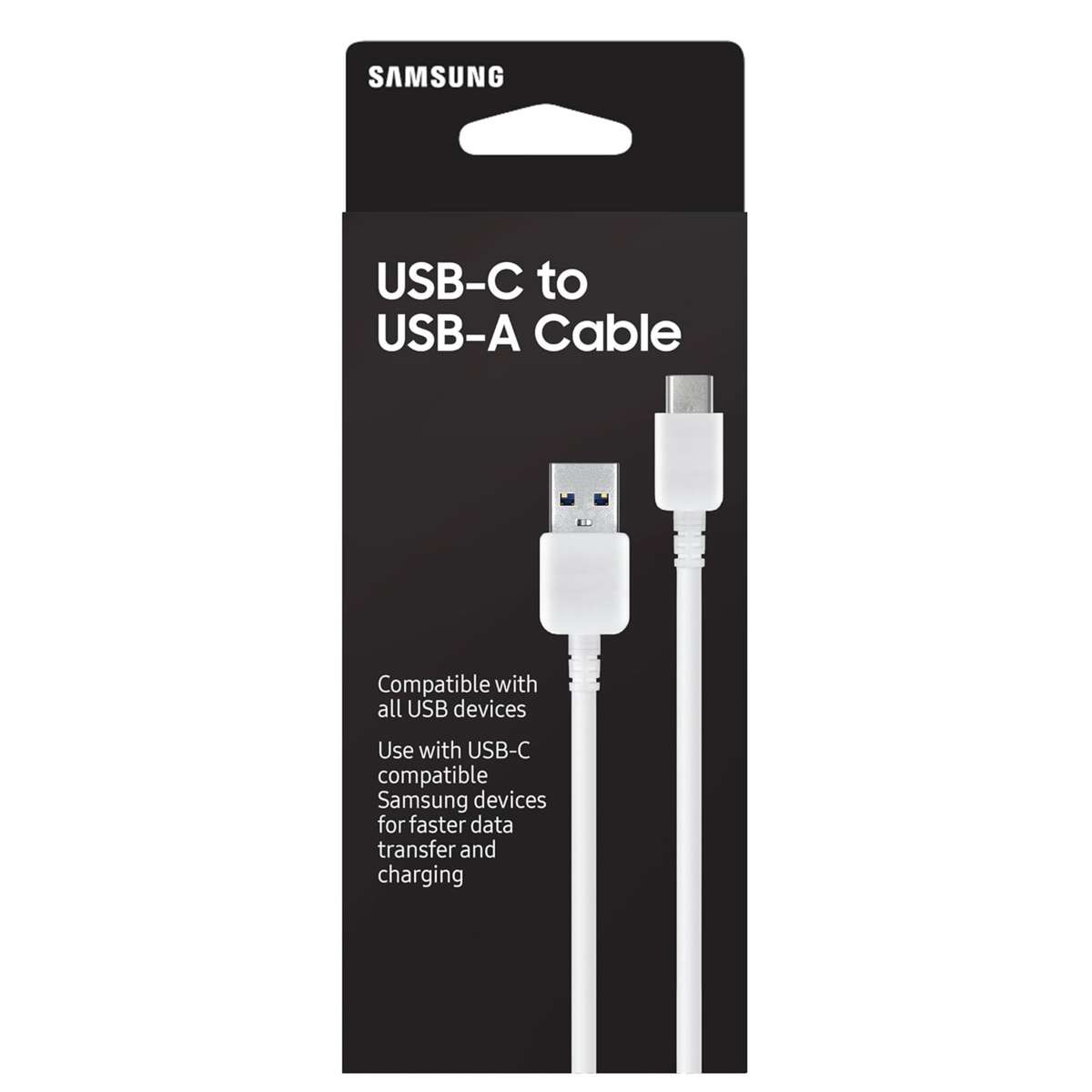 Samsung Cable Original (USB-A a USB-C) - Blanco - 1.5 Metros.
