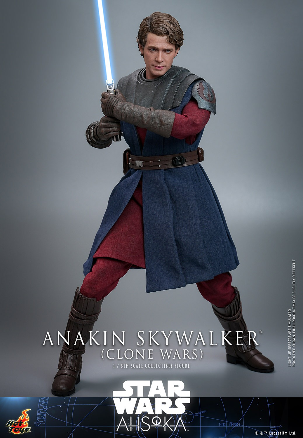 Hot Toys Star Wars Anakin Skywalker Clone Wars Sixth Scale Figura