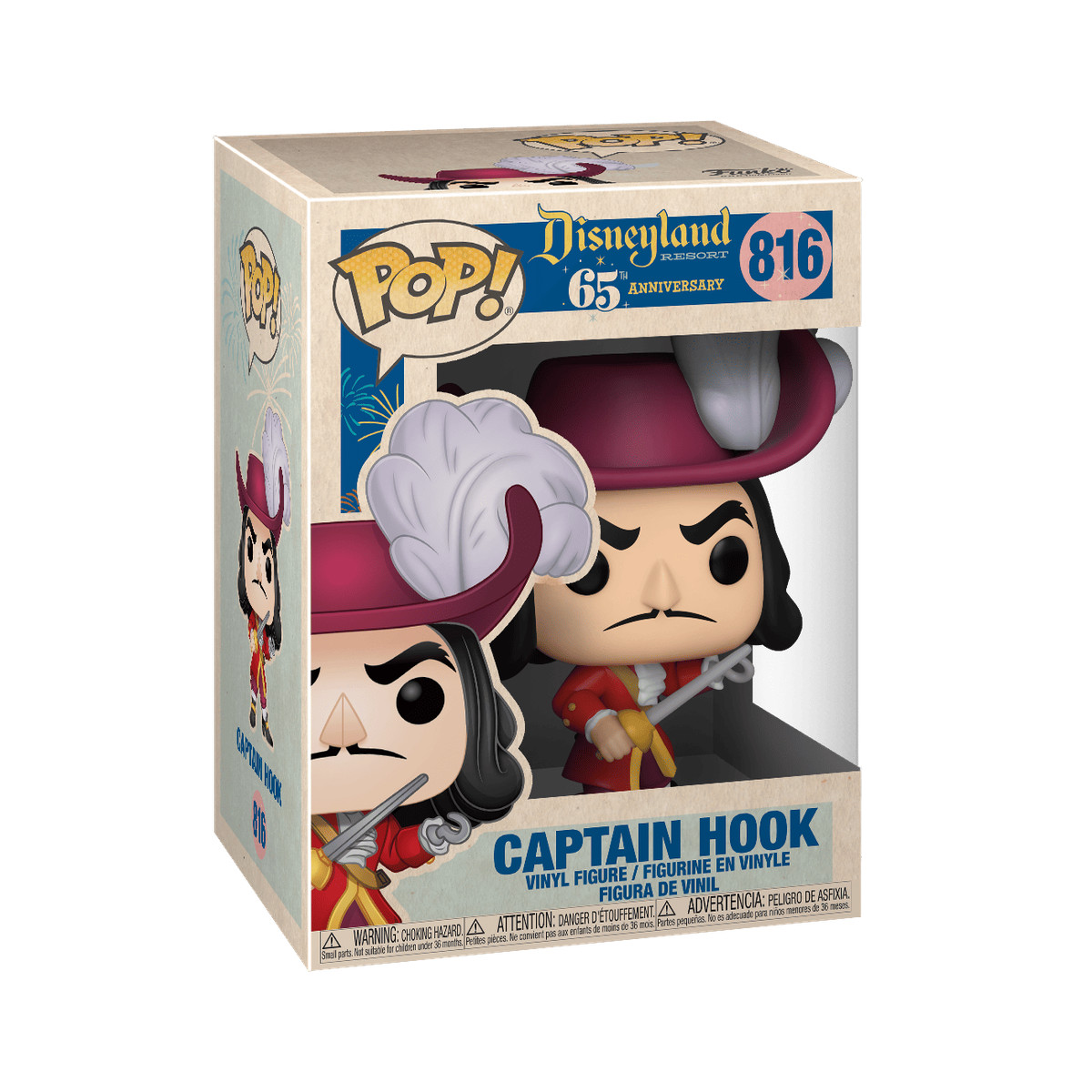 Funko Pop! Vinyl – Captain Hook (#816) – Disneyland 65° Aniversario