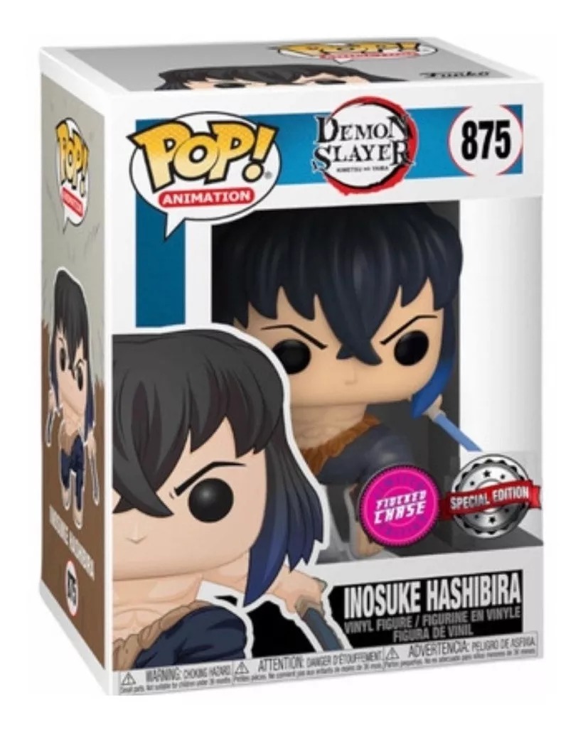 Funko Pop! Animation – Demon Slayer: Kimetsu no Yaiba – Inosuke Hashibira (Flocked) Chase #875