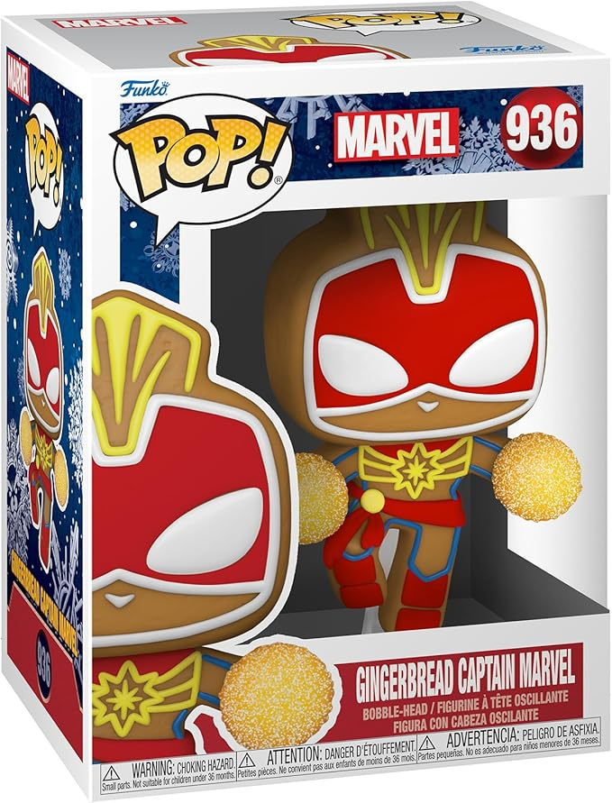 Funko Pop! Marvel Holiday – Gingerbread Captain Marvel #936