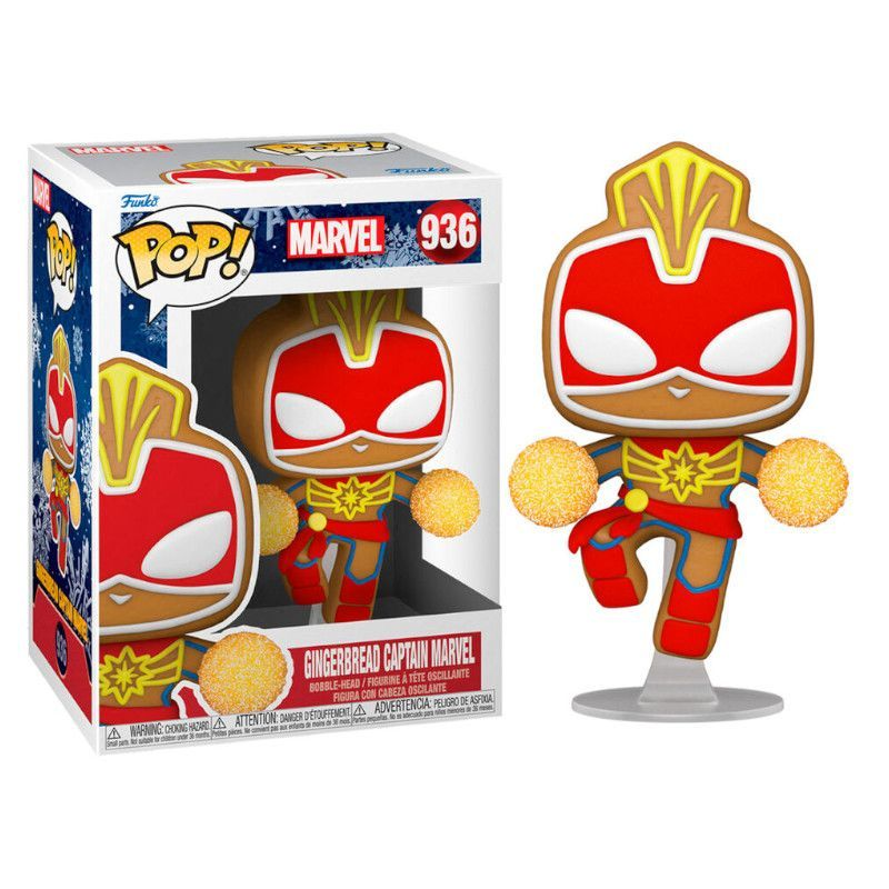 Funko Pop! Marvel Holiday – Gingerbread Captain Marvel #936