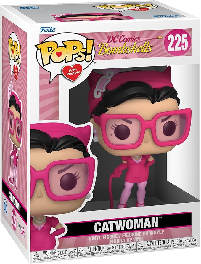 Funko Pop! Heroes – Breast Cancer Awareness at Pops with Purpose – Bombshell Catwoman #225
