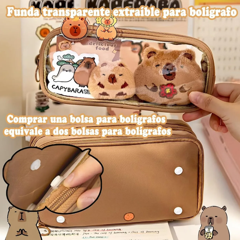 Estuche Aesthetic Lapicera Capibara Pencil Case Papeleria