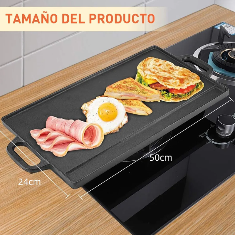 Plancha  Grill De Hierro Fundido Reversible 