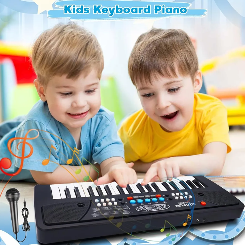  Piano Eléctrico De Juguete Para Niños 8 Ritmos 37 Teclas