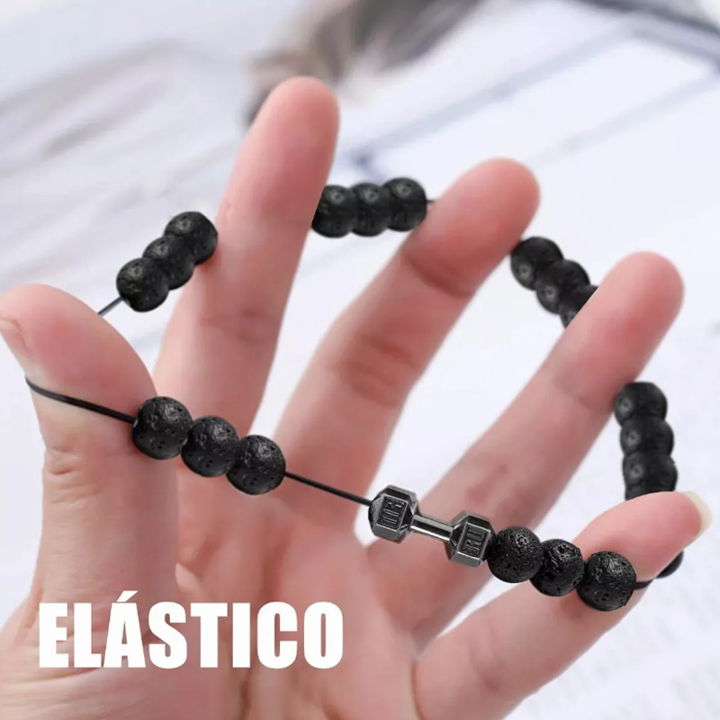 Pulseras Gym Mancuerna Pesa Fitness Para Hombre Y Mujer Negro 3 pza 