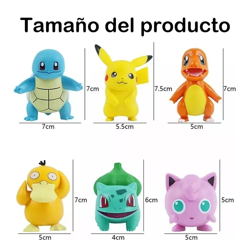 Muñecos De Pokémon Colección De 6 Figuras Pikachu