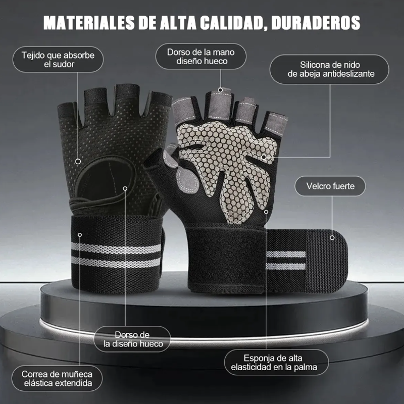 Guantes Para Gym Pesas Deportivos Muñequeras Mujer Y Hombre