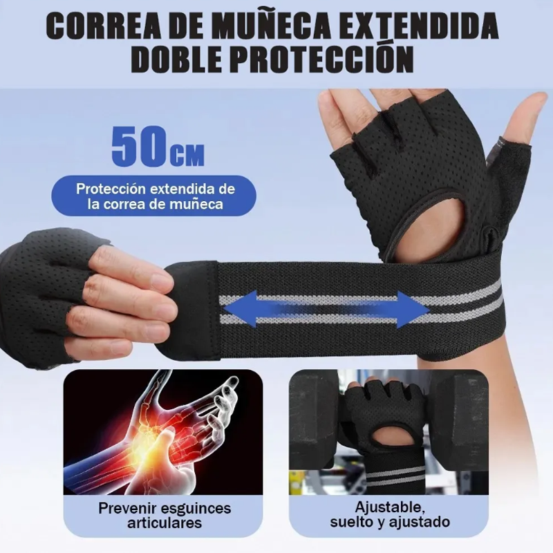 Guantes Para Gym Pesas Deportivos Muñequeras Mujer Y Hombre