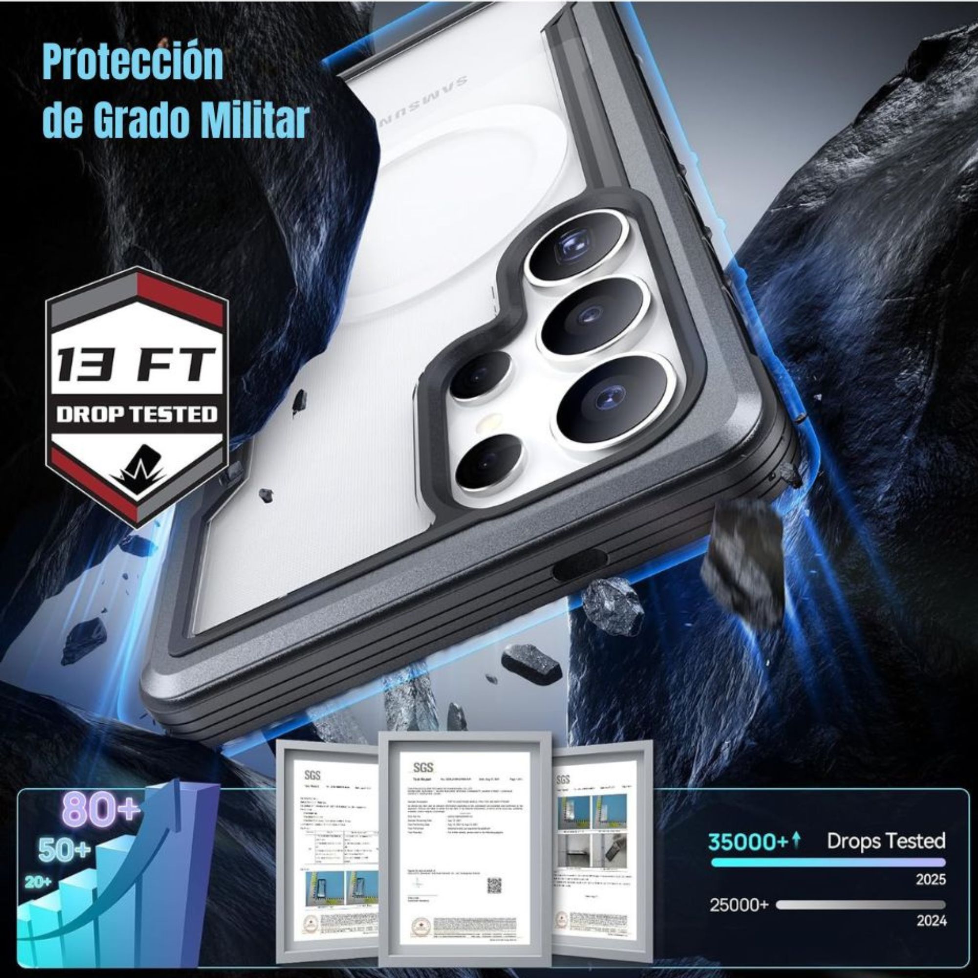 Funda Aluminio Raptic Shield Uso Rudo Magnetico Para Samsung S25 Ultra 