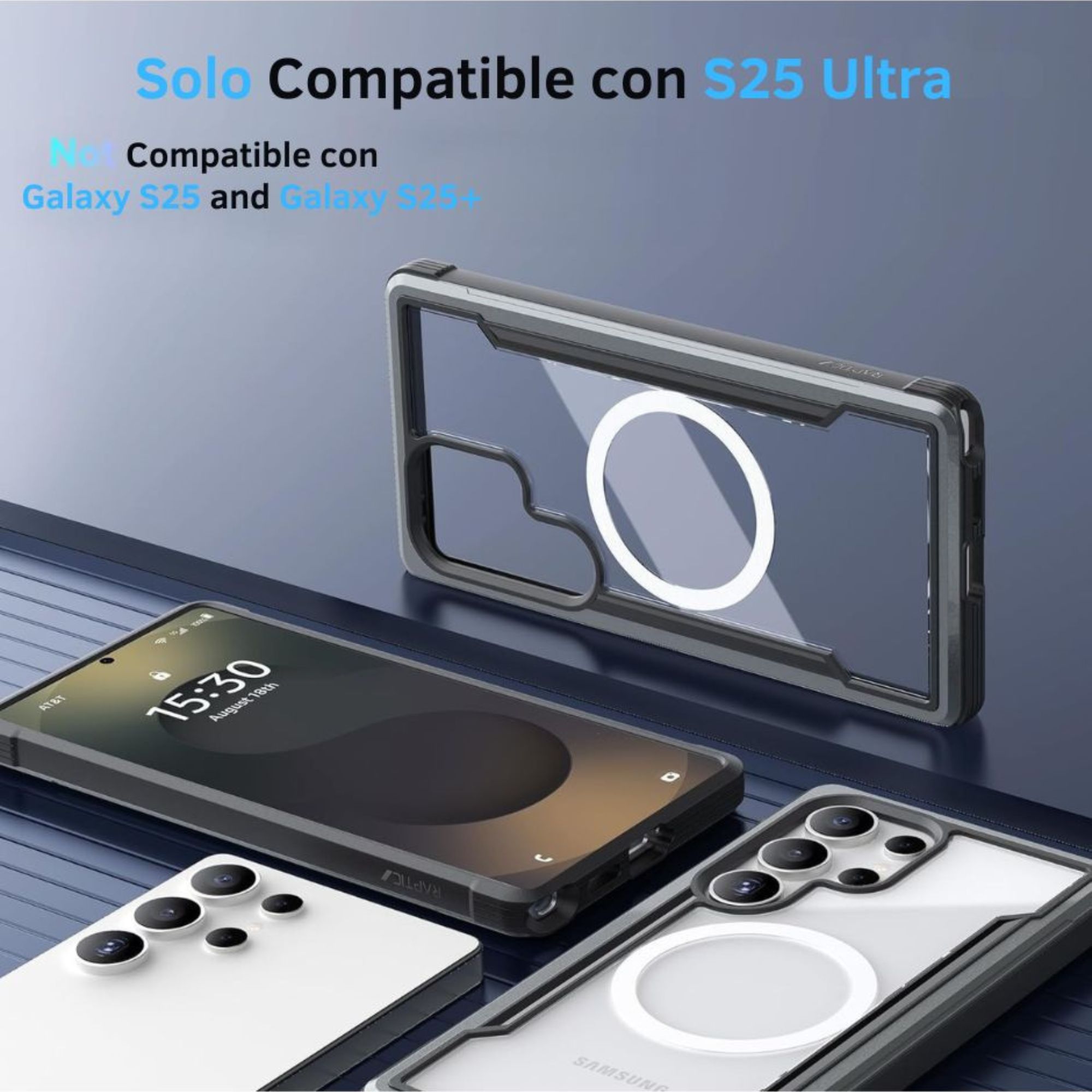 Funda Aluminio Raptic Shield Uso Rudo Magnetico Para Samsung S25 Ultra 