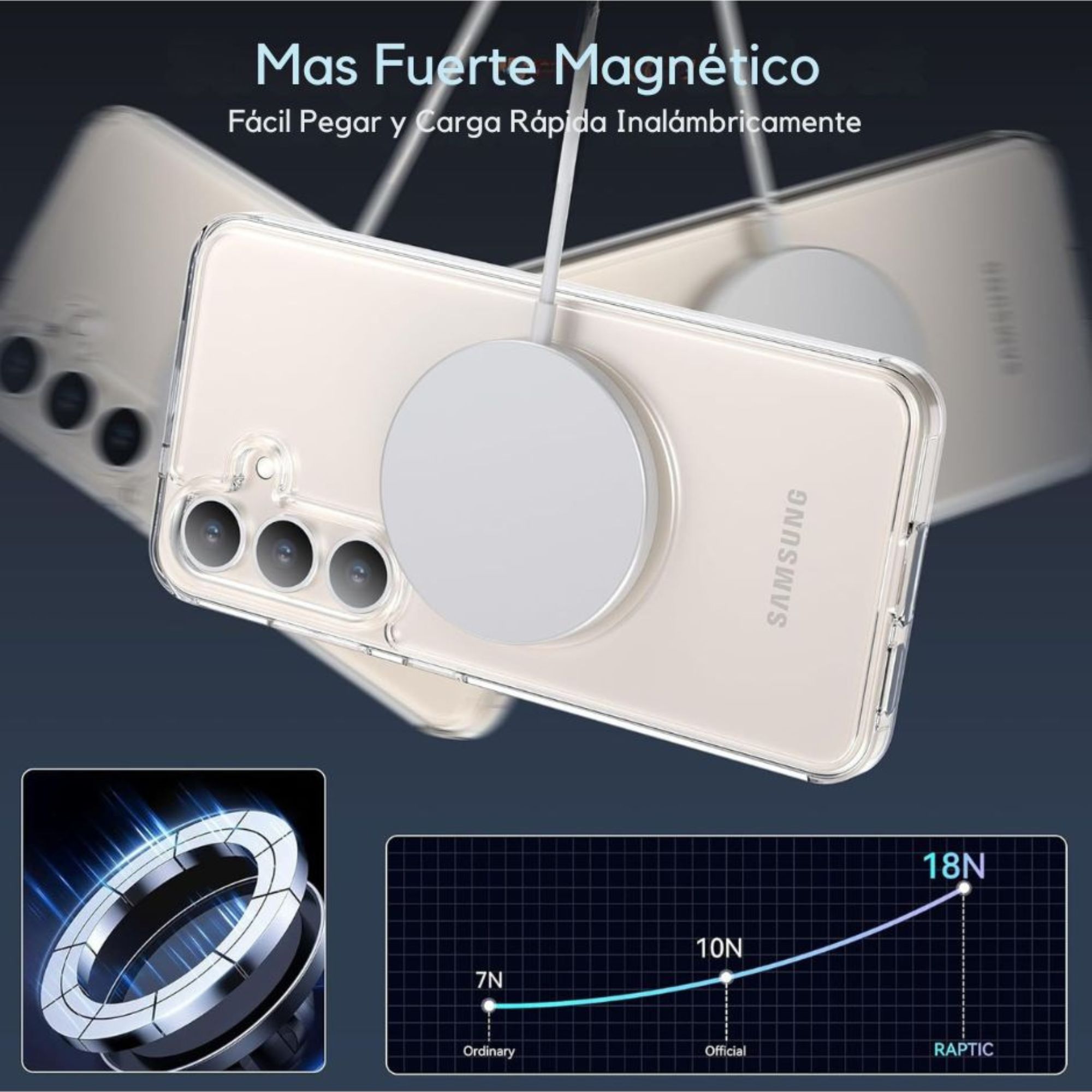 Funda Aluminio Raptic Crystal Uso Rudo Magnetico Para Samsung S25 Plus 