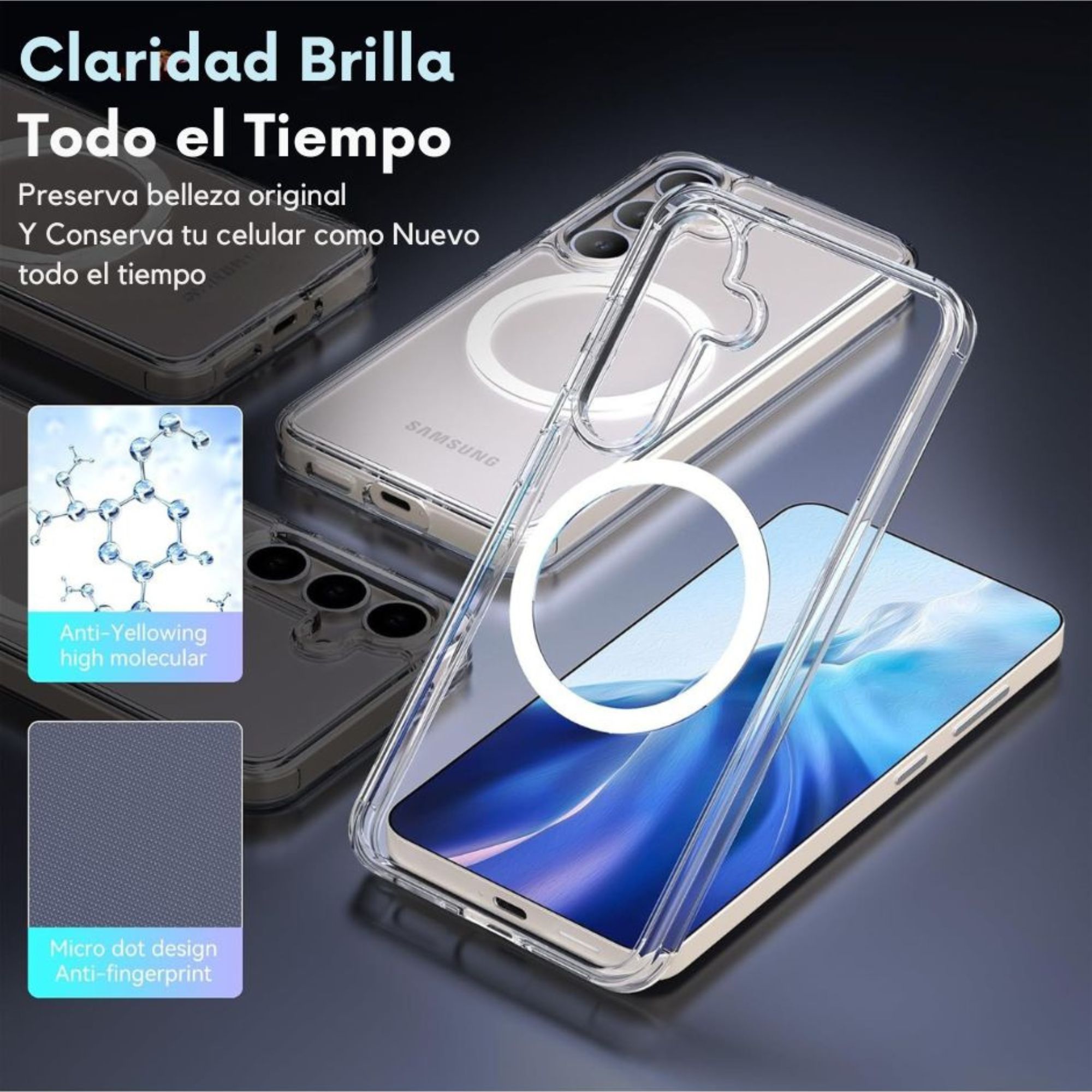 Funda Aluminio Raptic Crystal Uso Rudo Magnetico Para Samsung S25 Plus 