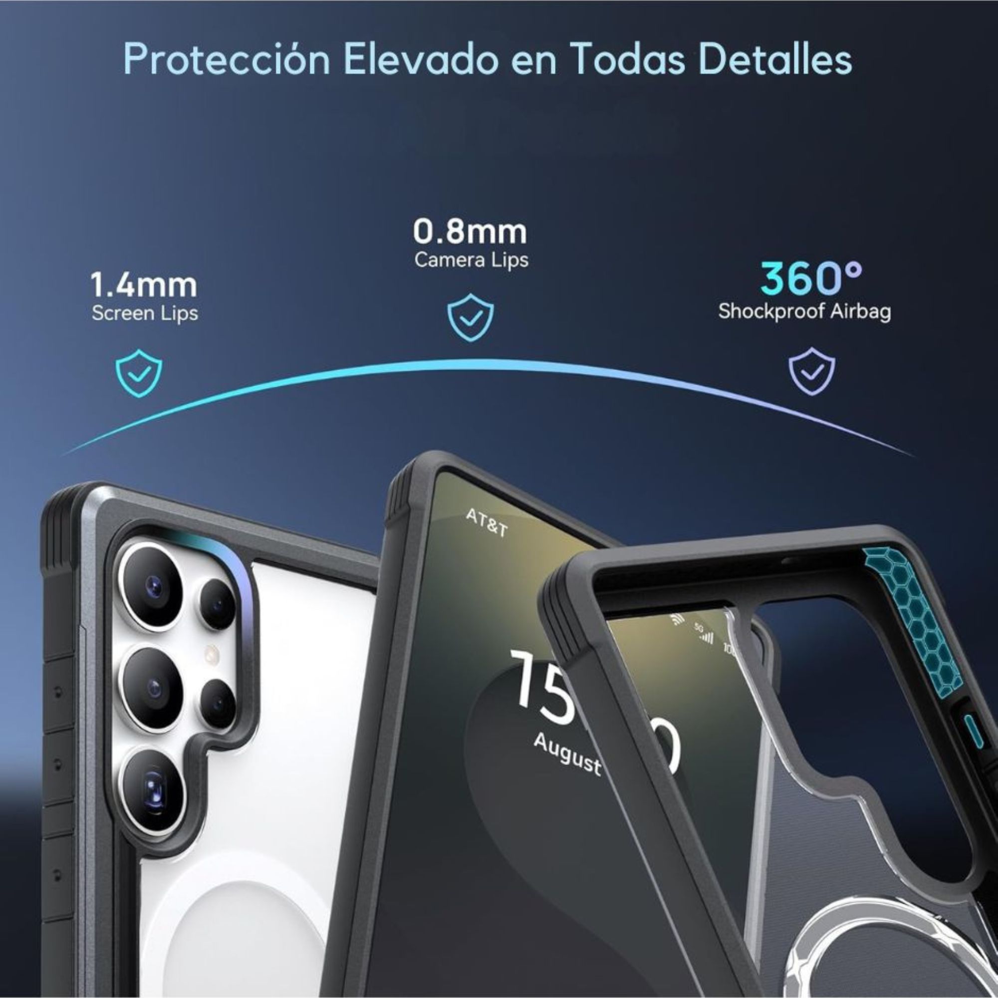 Funda Aluminio Raptic Shield Uso Rudo Magnetico Para Samsung S25 Ultra 