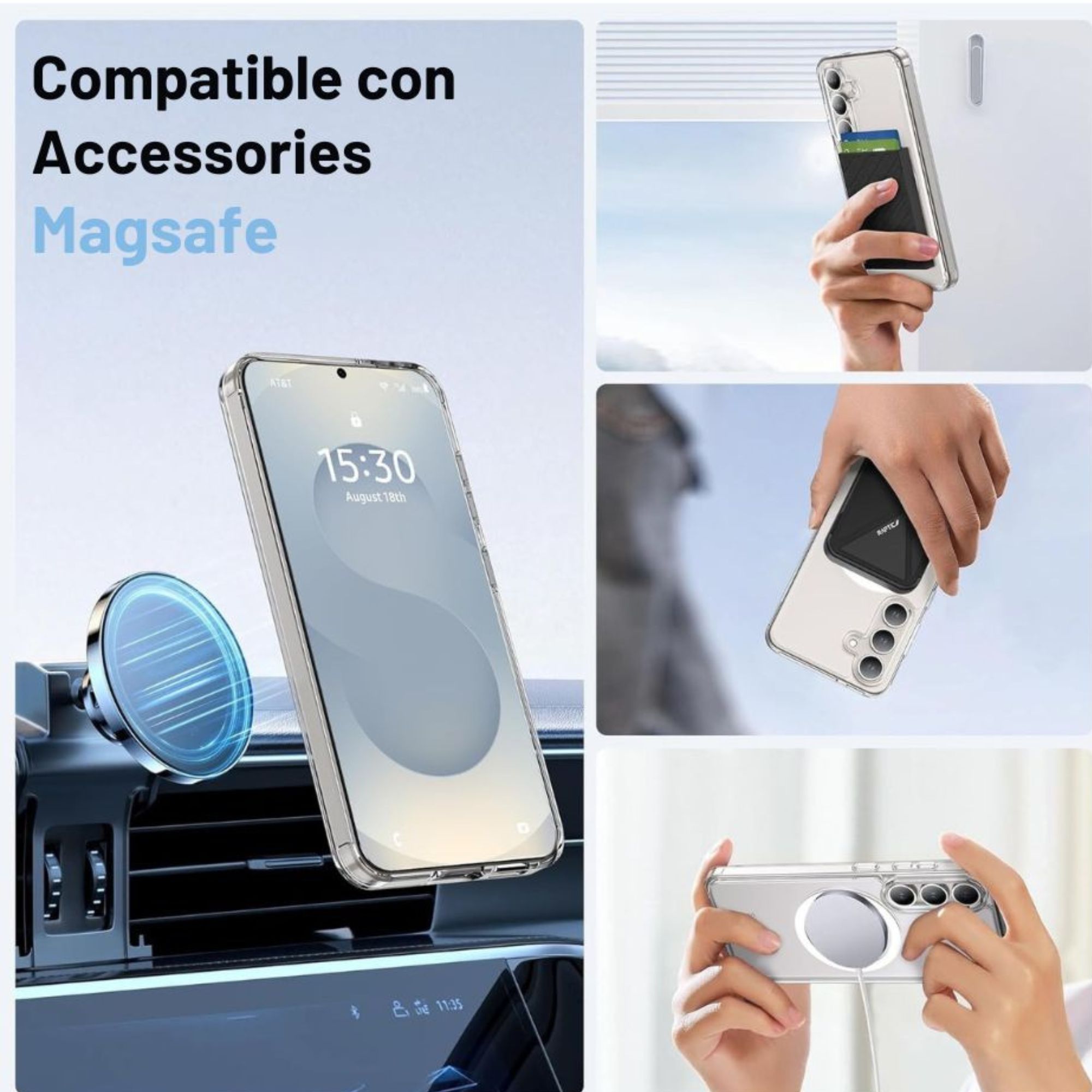 Funda Aluminio Raptic Crystal Uso Rudo Magnetico Para Samsung S25 Plus 