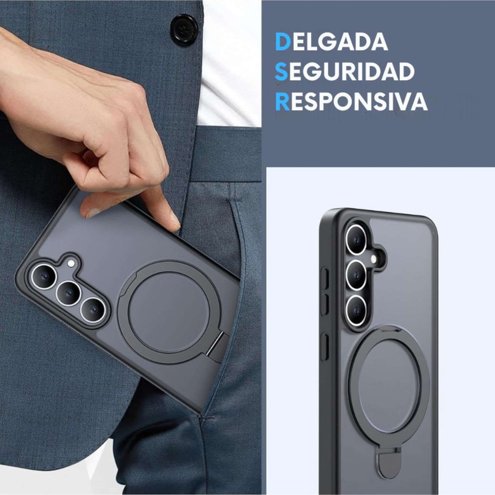 Funda Policarbonato Raptic Air Stand Para Samsung S25 Plus