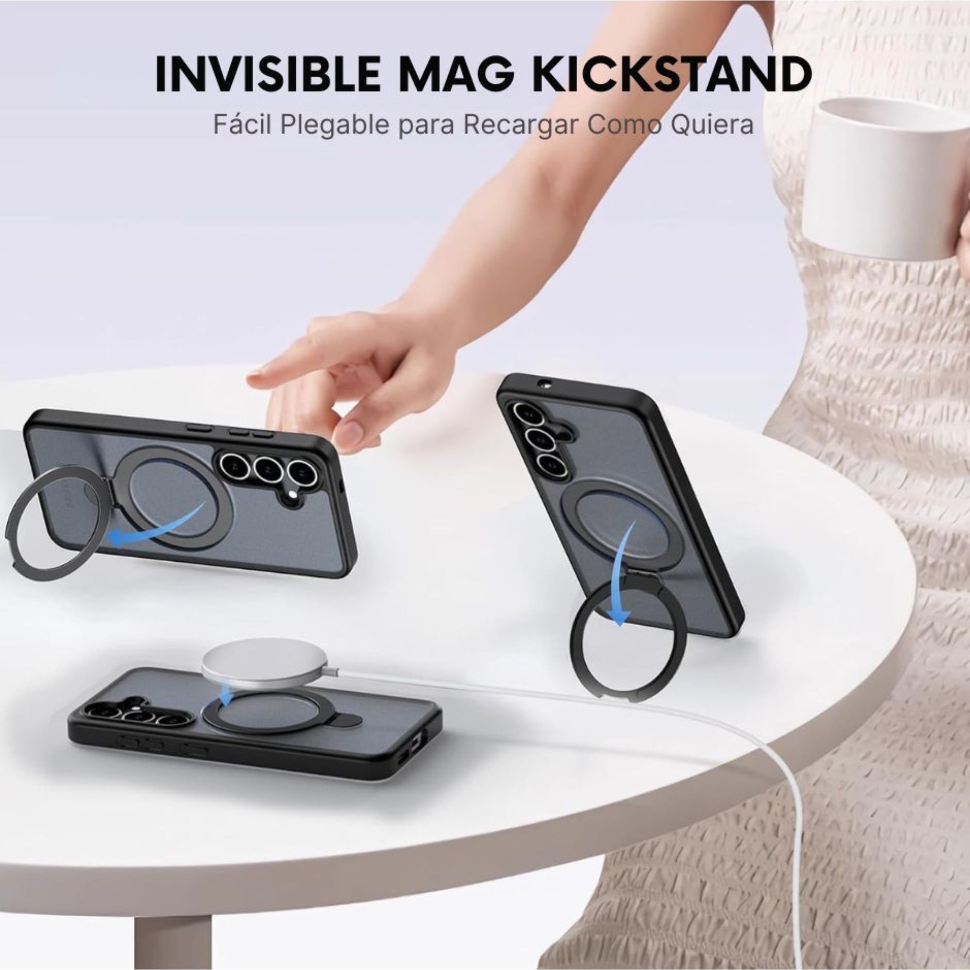 Funda Policarbonato Raptic Air Stand Para Samsung S25 Plus