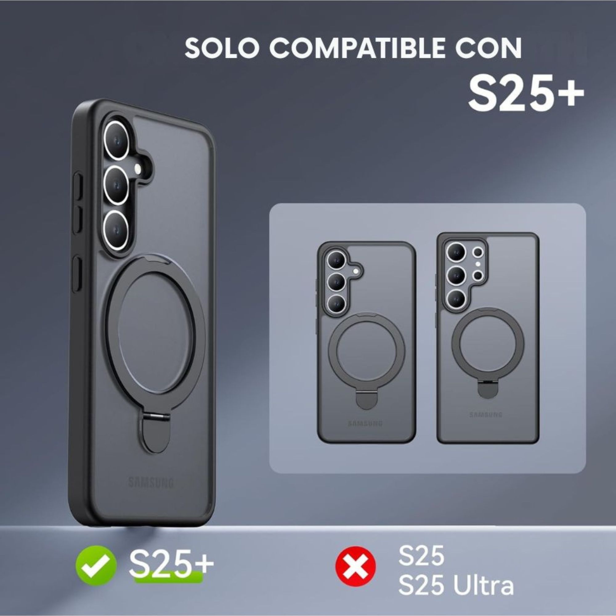 Funda Policarbonato Raptic Air Stand Para Samsung S25 Plus