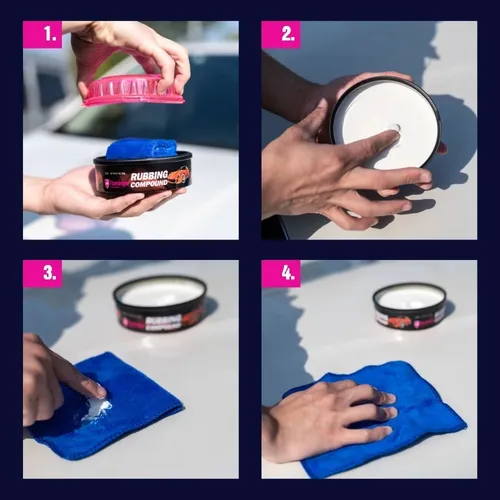 2 pz  Cera Para Pulir Flamingo Rubbing Compound Pasta Lata De 230g