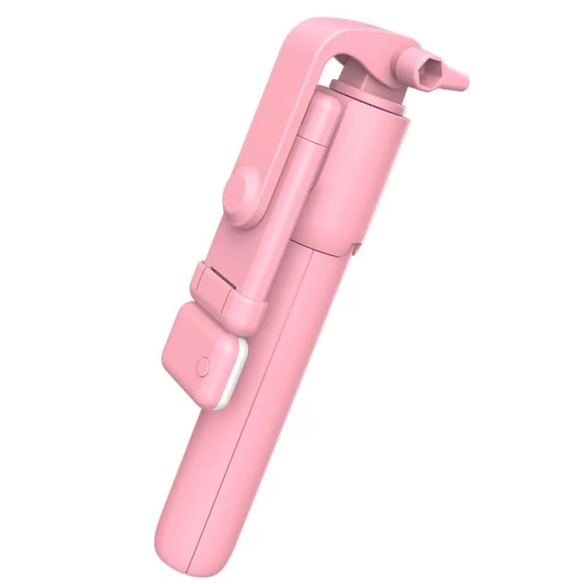Baston Selfie Stick Con Luz Obturador Remoto Via Bluetooth Función Tripie Rosa