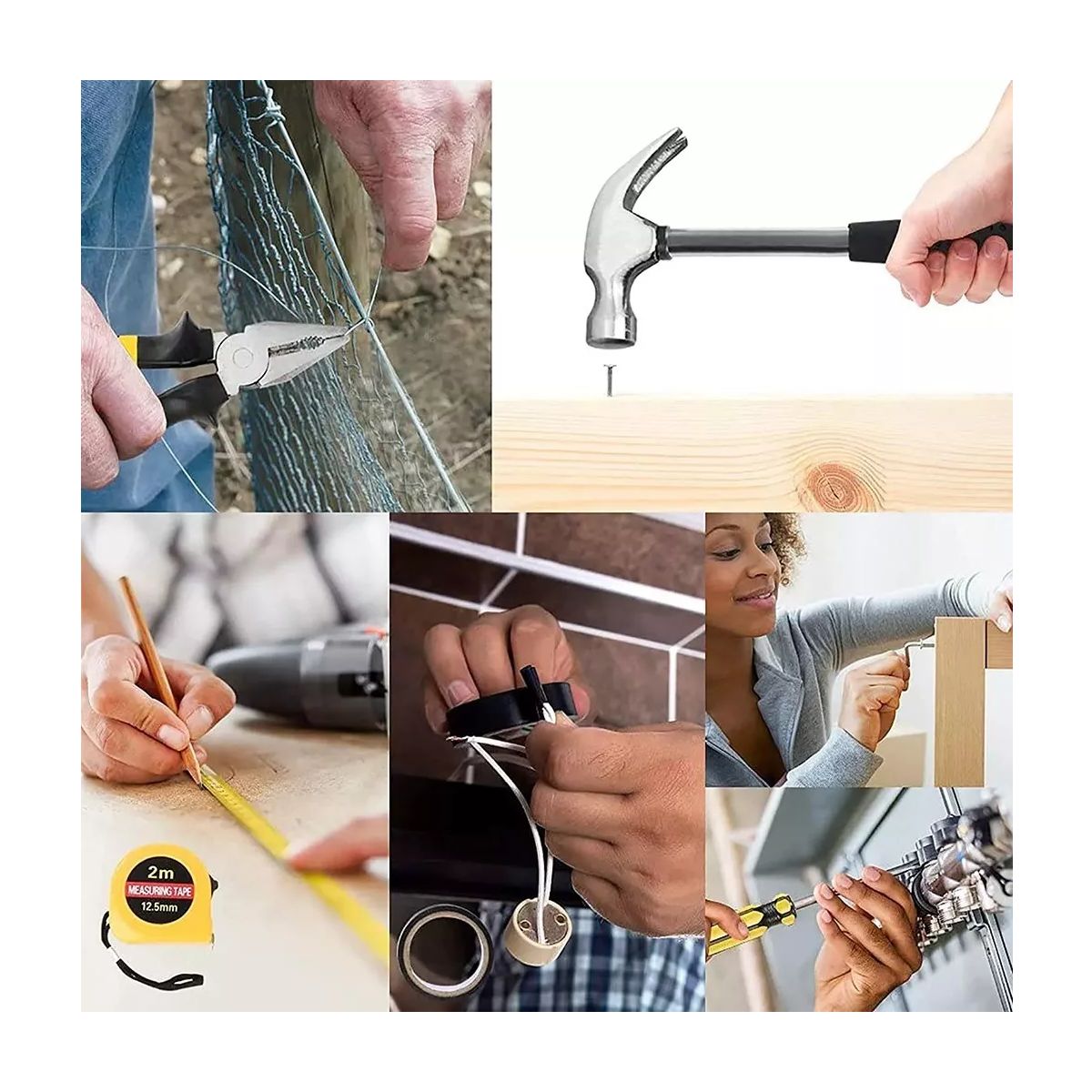 Juego De Herramientas Manuales 16 Pz Casa Taller Oficina