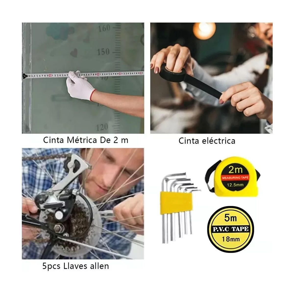 Juego De Herramientas Manuales 16 Pz Casa Taller Oficina