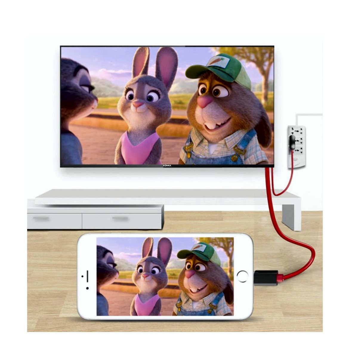 Cable Adaptador De Lightning A Hdmi Compatible Con Iphone Ipad