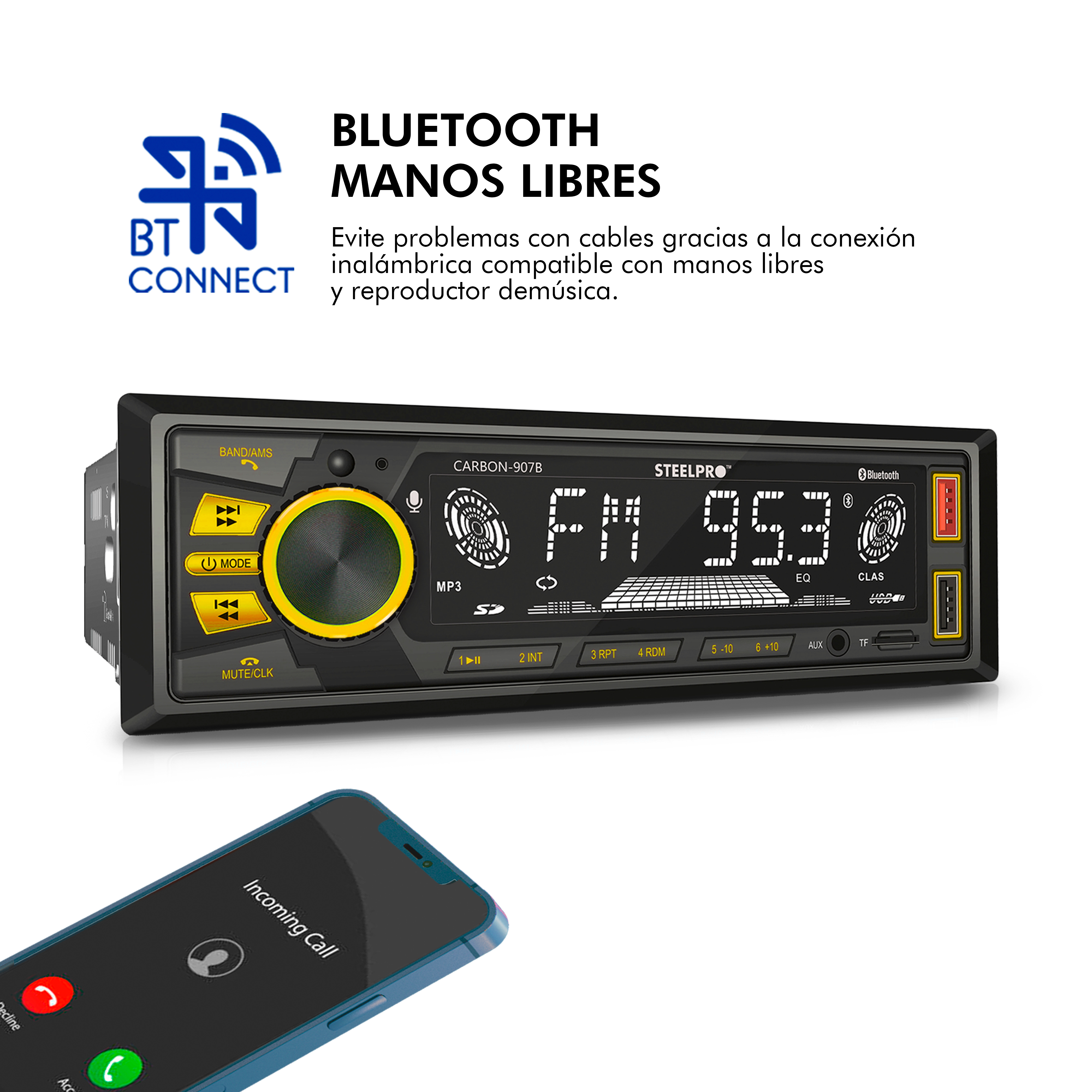 Autoestereo CARBON-903B STEELPRO