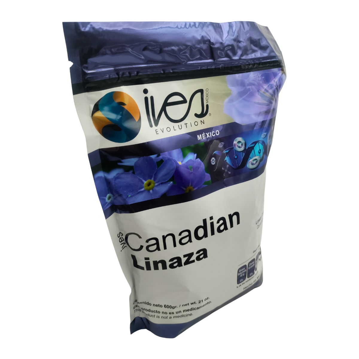 Canadian Ives Evolution México Linaza Canadiense Molida Cultivo Orgánico 600 Gr..