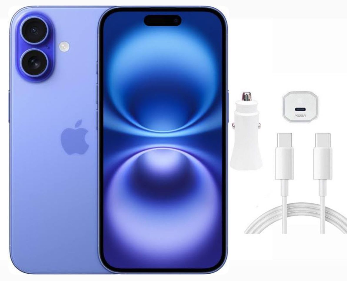 IPhone 16 Plus Ultramarino 128 GB Reacondicionado Esim Libre de Fabrica + CARGADOR MAGNETICO 