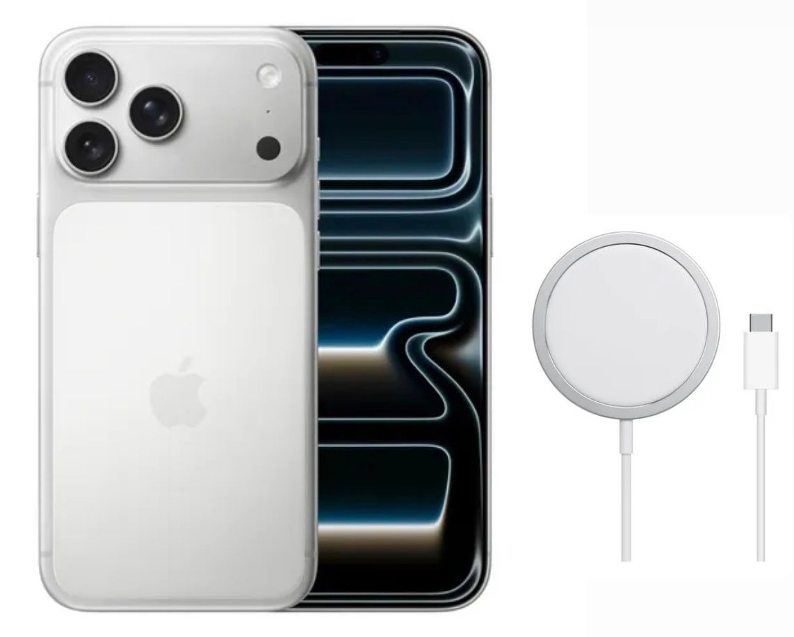 Apple iPhone 17 Pro Max 1TB Nuevo y Liberado Color Plata + Cargador Magnetico 