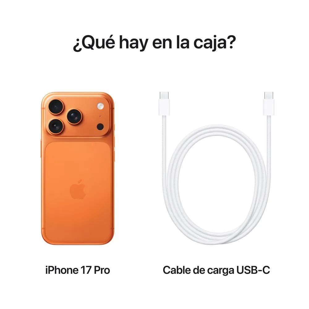 IPhone 17 PRO 1TB  Color Naranja Nuevo sellado + Cargador Magnetico 