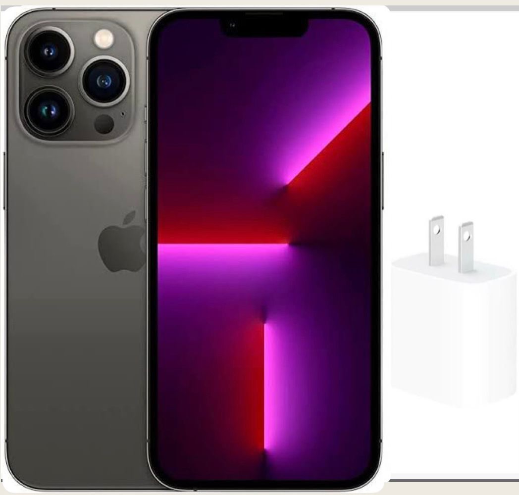 iPhone 13 PRO MAX Grafito 256  GB Reacondicionado Libre de Fabrica  + CUBO C DE 35 W