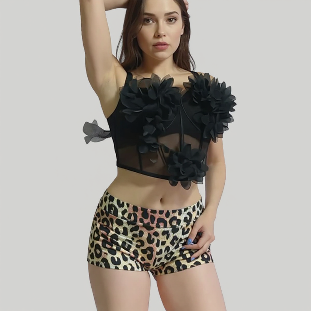 SHORT STRECH ANIMAL PRINT