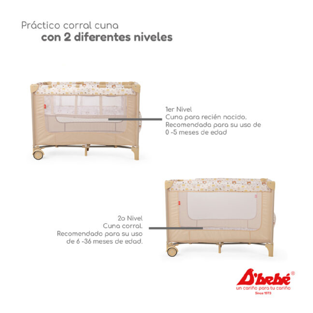 Cuna corral D´bebé Rest Beige