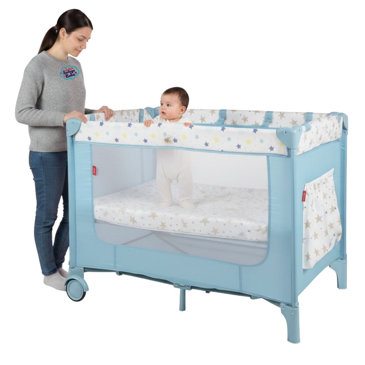 Cuna corral  D´bebé Rest Azul