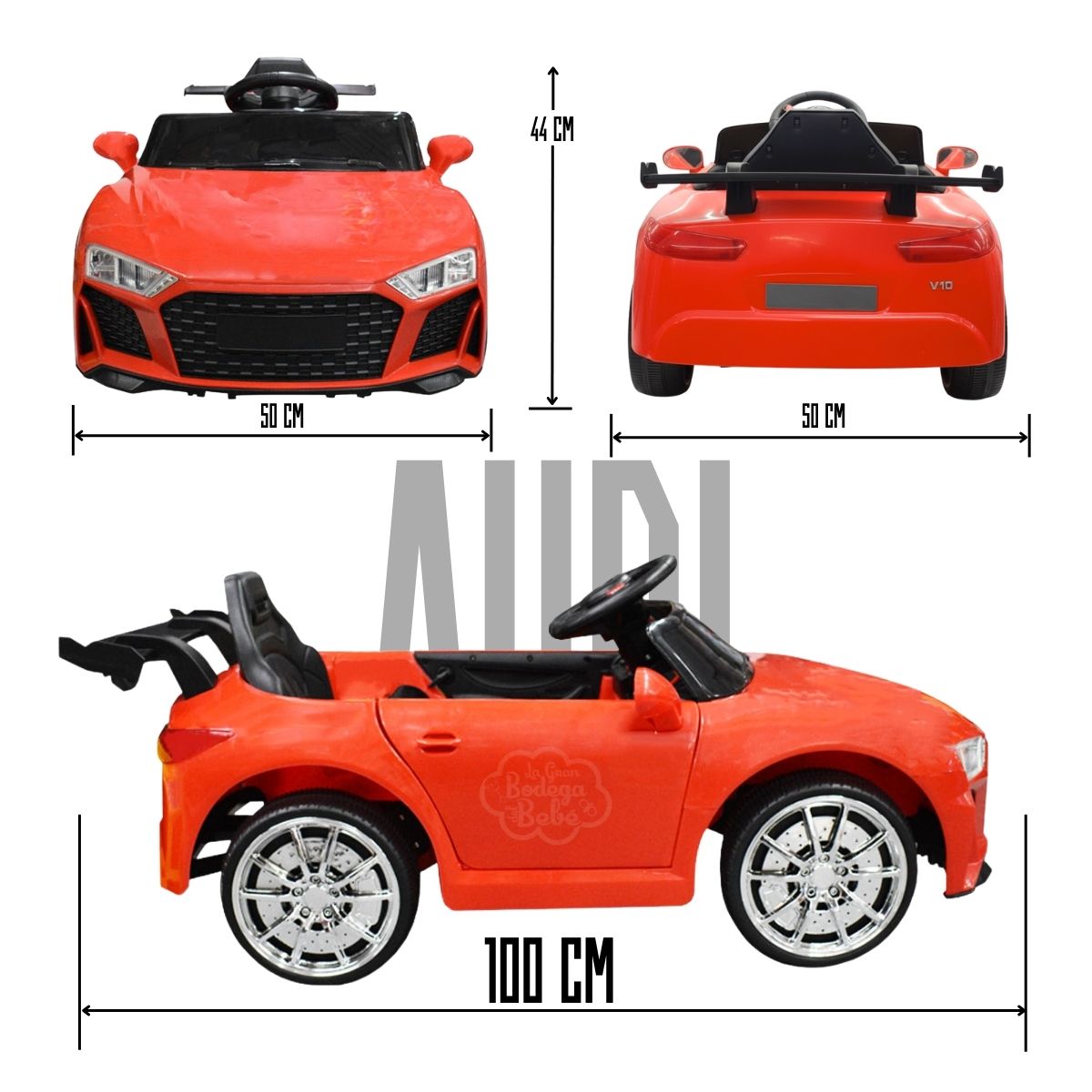 Carro Montable Electrico 6V Tipo Audi 915 Rojo