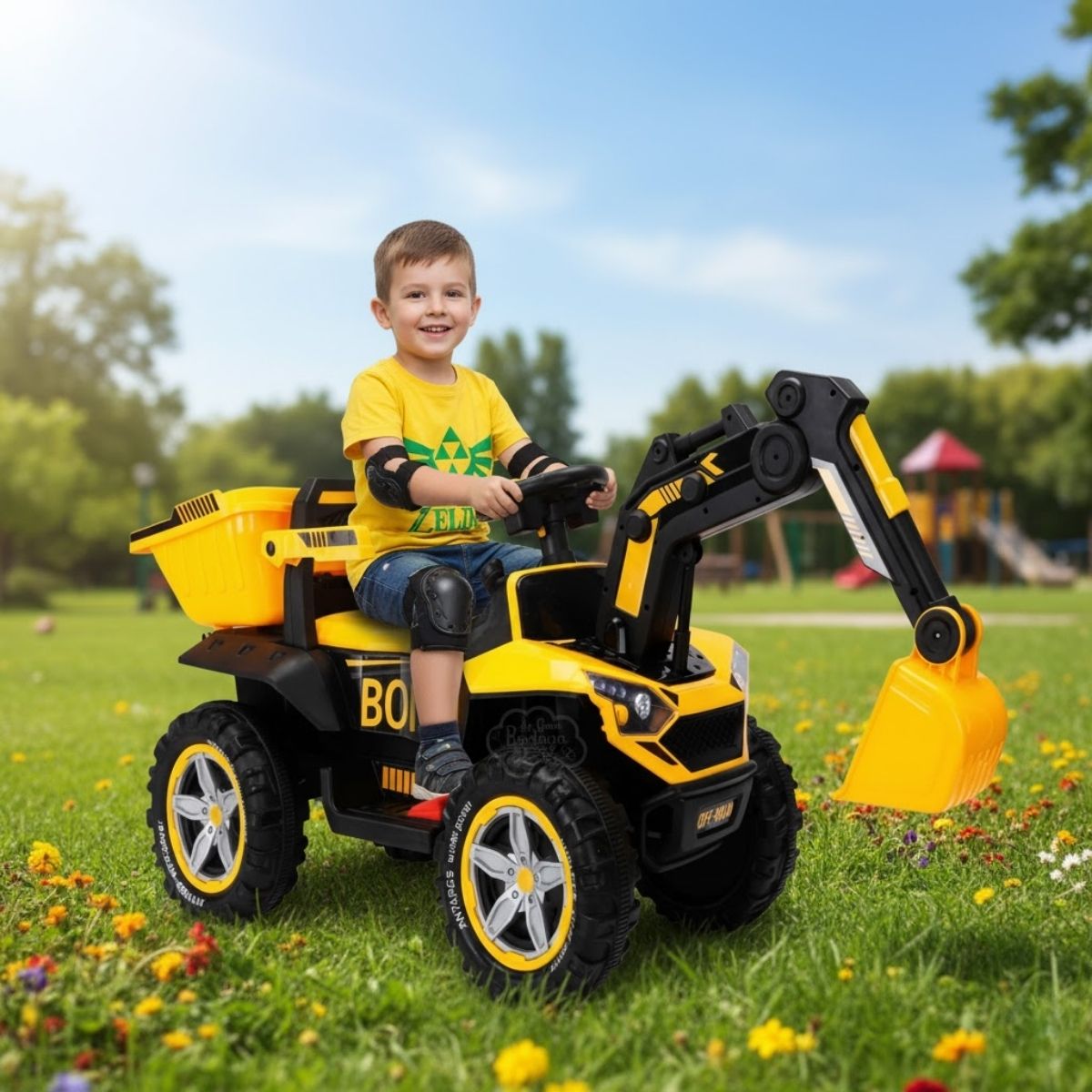 Montable Electrico Excavadora YW-1888 C-Lee Amarillo